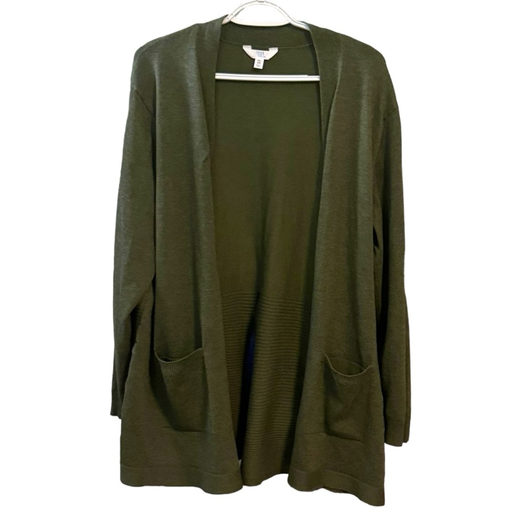 Green Cardigan Time and Tru Size 20